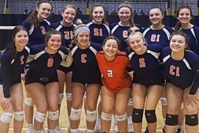 Carroll University women's club volleyball team photo